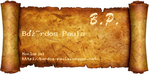 Bárdos Paula névjegykártya